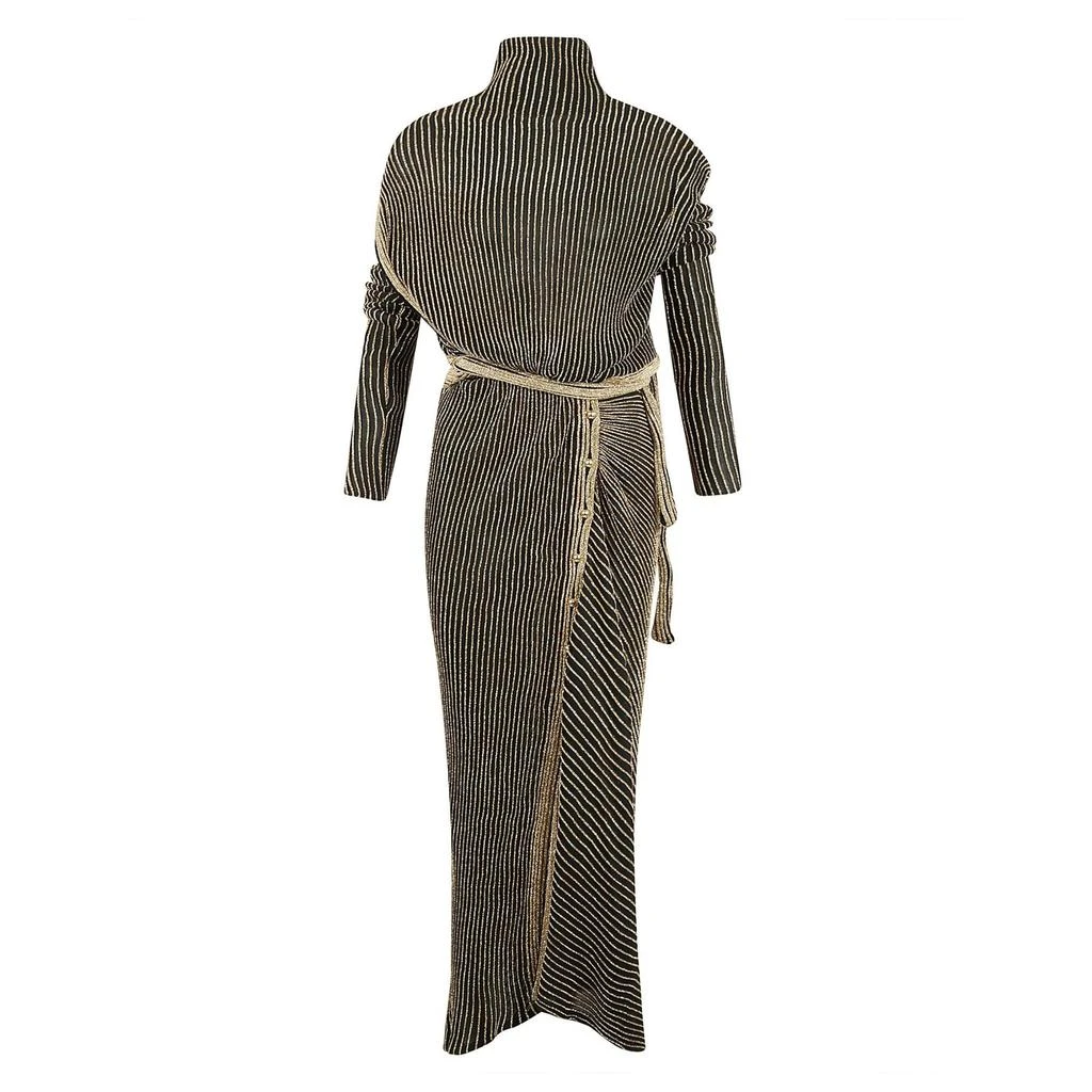 Paco Rabanne Paco Rabanne Metallic Threading Cut-Out Dress 1