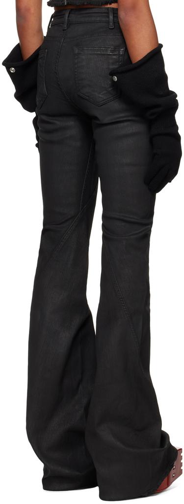 【関税込み】Rick Owens ブラック Porterville Bias パンツ Rick Owens Black Porterville Bias Bootcut Jeans - Pants