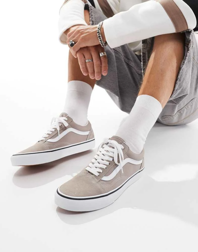 Vans Vans old skool trainers in light grey 1