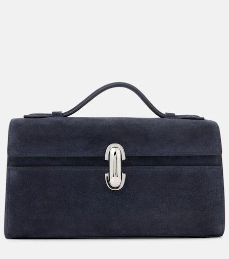 SAVETTE Symmetry Pochette suede tote bag 1