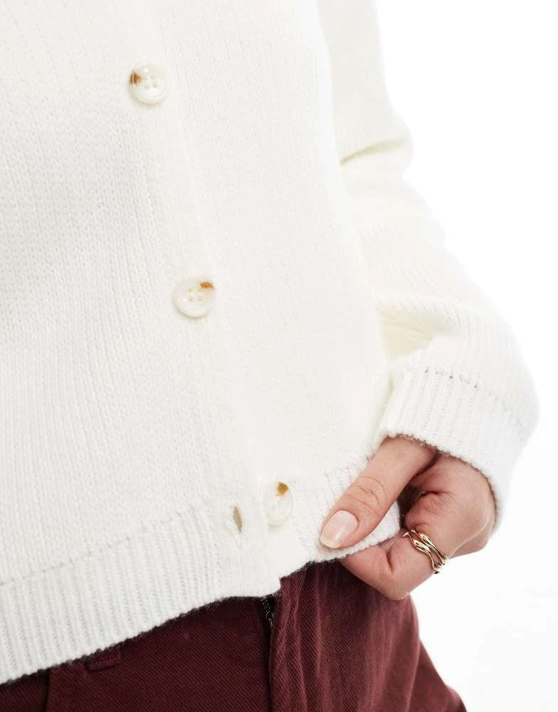 ASOS ASOS DESIGN compact knitted shirt with sailor collar in ecru 4