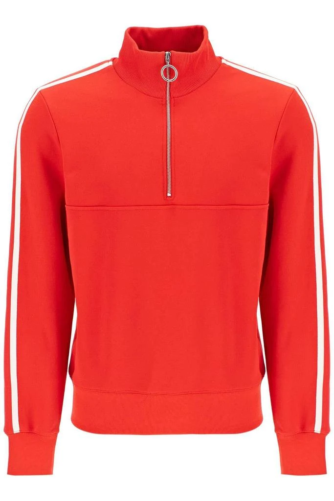 AMI ALEXANDRE MATTIUSSI SWEATSHIRT WITH CONTRASTING BANDS 1