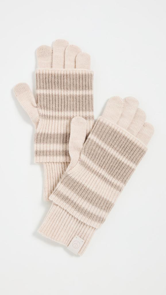 Rag 
Bone Blake Stripe Layered Gloves