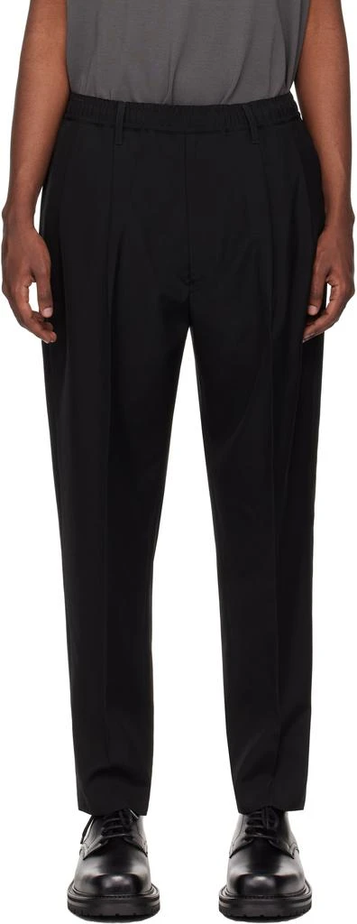 n.hoolywood Black Wide Tapered Easy Trousers 1