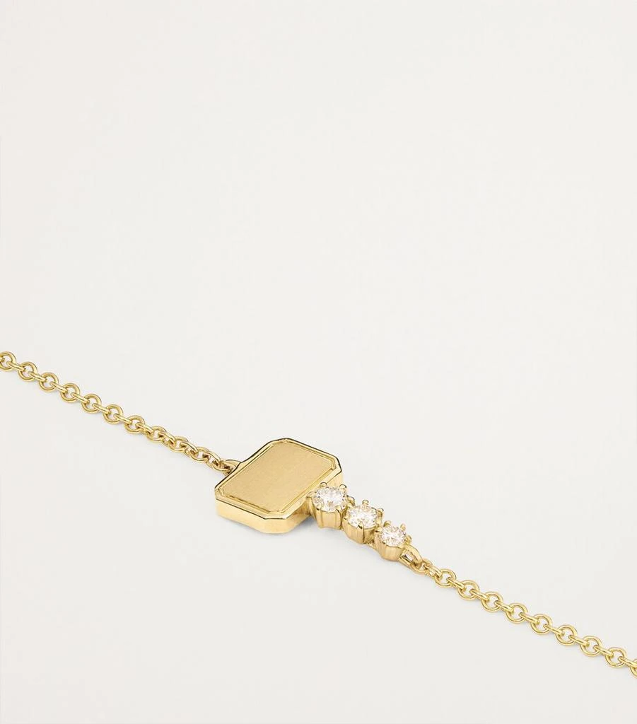 Jade Trau Yellow Gold and Diamond Mini Catherine Key Bracelet 3
