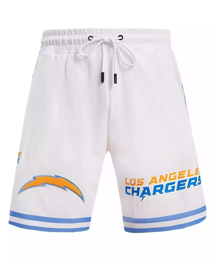 Pro Standard Men's White Los Angeles Chargers Classic Chenille Shorts 2