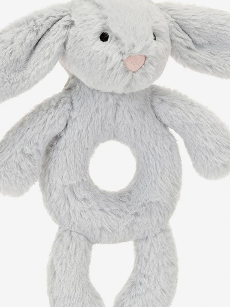 Jellycat Bashful Silver Bunny Ring Rattle in Silver (18cm) 4