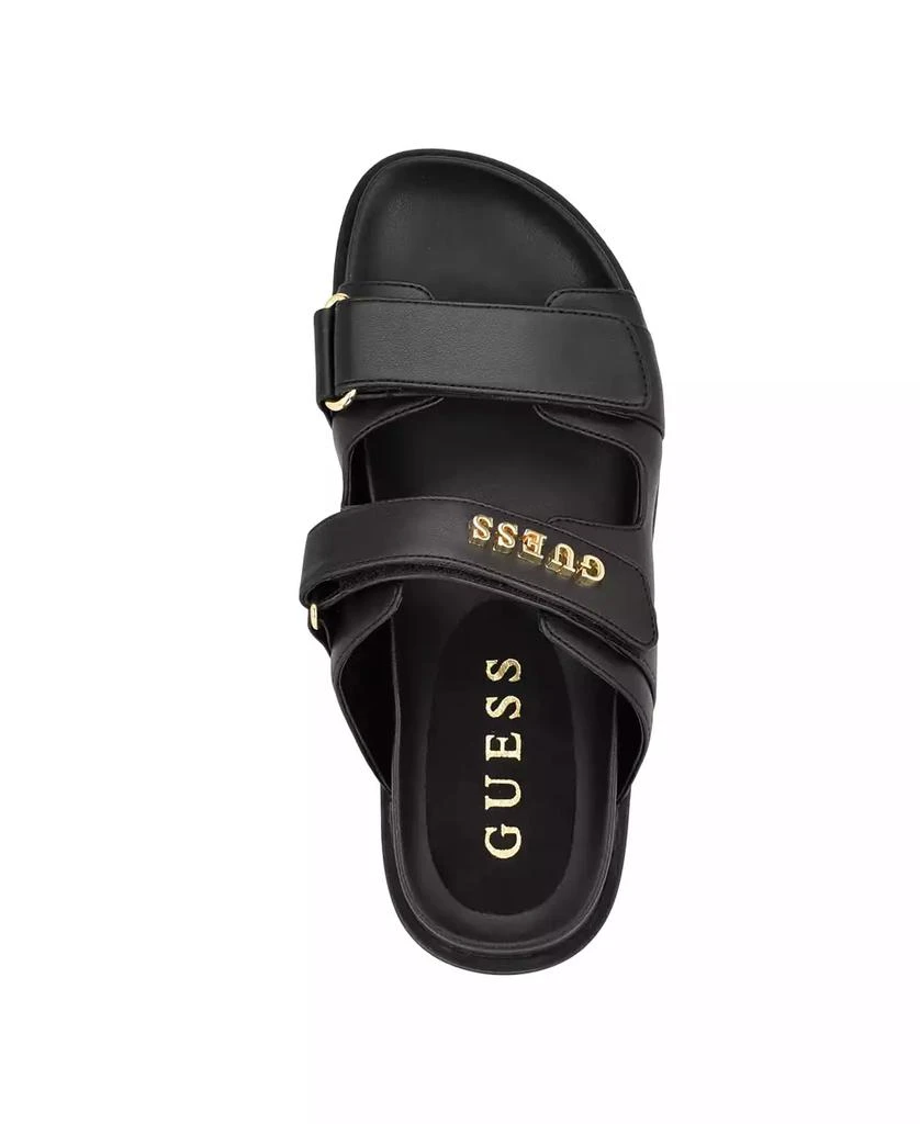 GUESS Women's Fabulon Two Strap Sporty Footbed Sandals 4