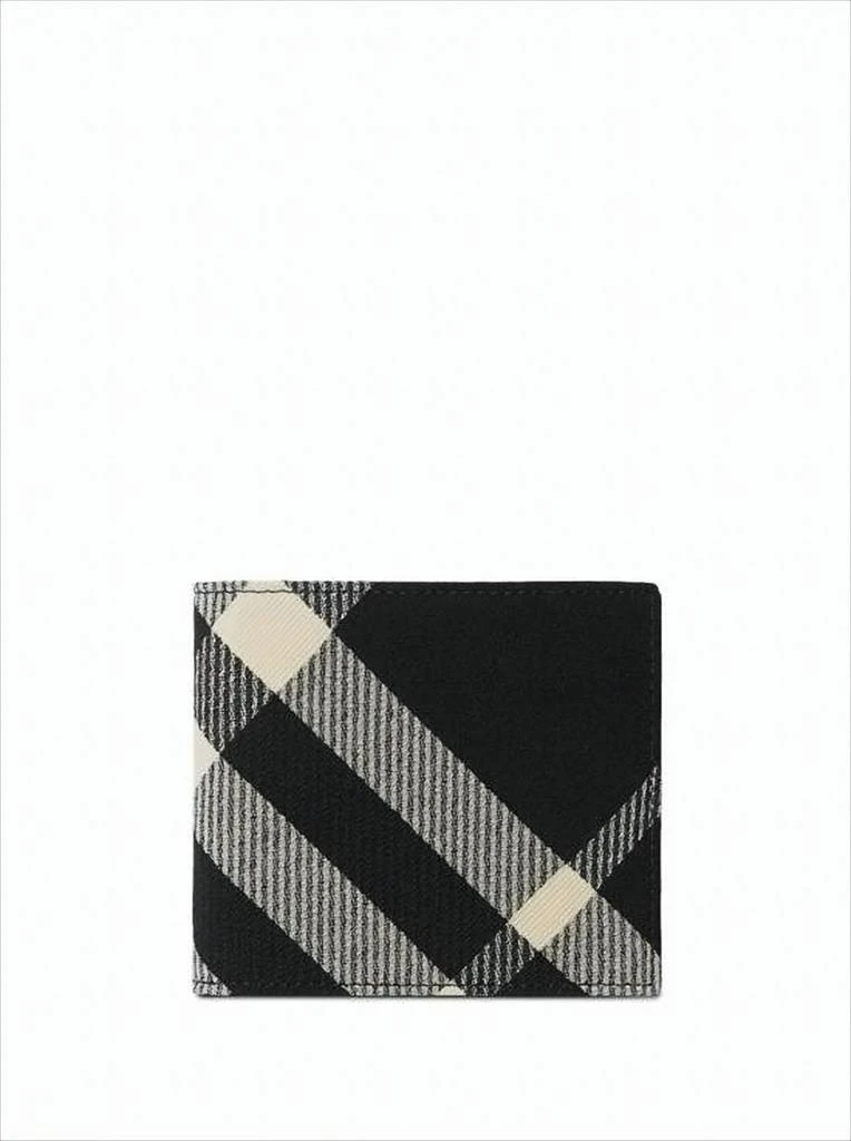 Burberry Bifold Wallet With Classic Check Pattern And Leather Interior