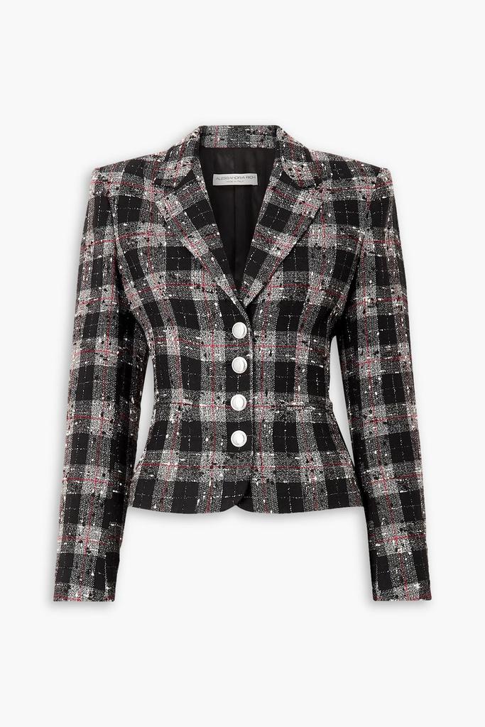 Alessandra Rich Checked wool-blend bouclé blazer
