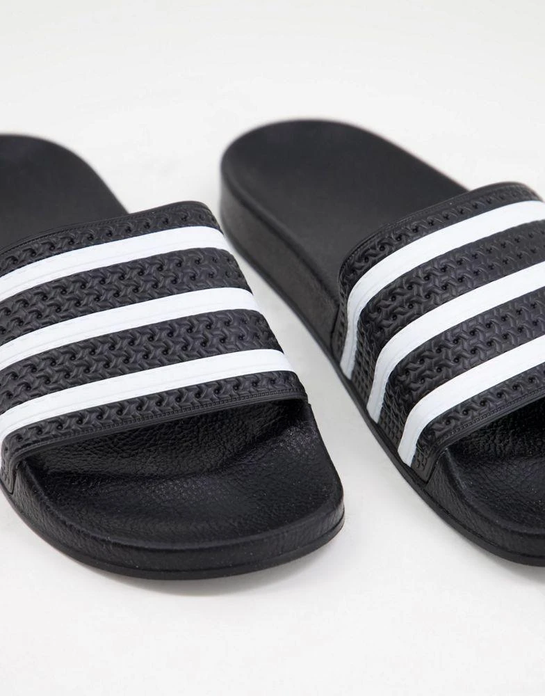 Adidas adidas Originals adilette sliders in black 2