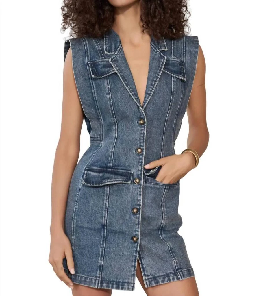 white christmas dresses Steve Madden® Talasyn Bubble Hem Denim Dress main image 0