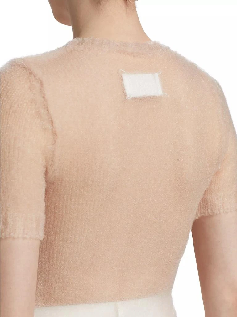 MAISON MARGIELA Sheer Soft Knit Crop Top 5