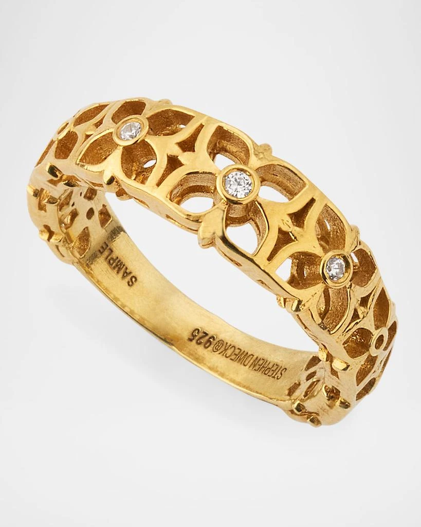 Stephen Dweck White Diamond Signature Ring in 18K Gold 3
