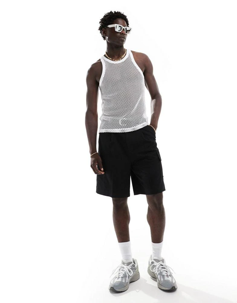 Weekday Weekday Matheus mesh vest in white 4