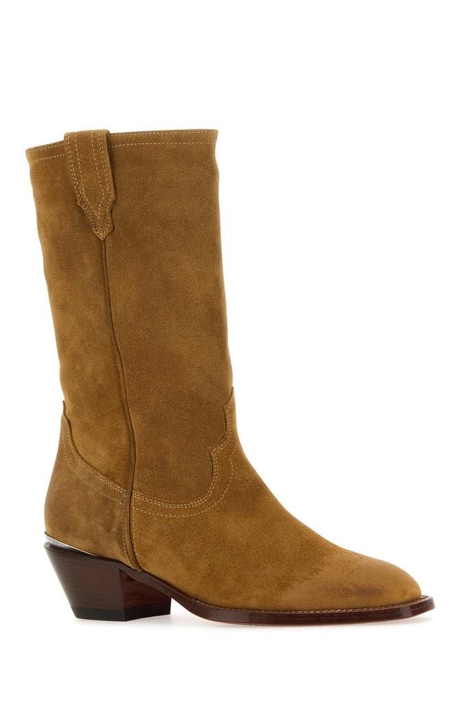 SONORA Camel suede Durango ankle boots