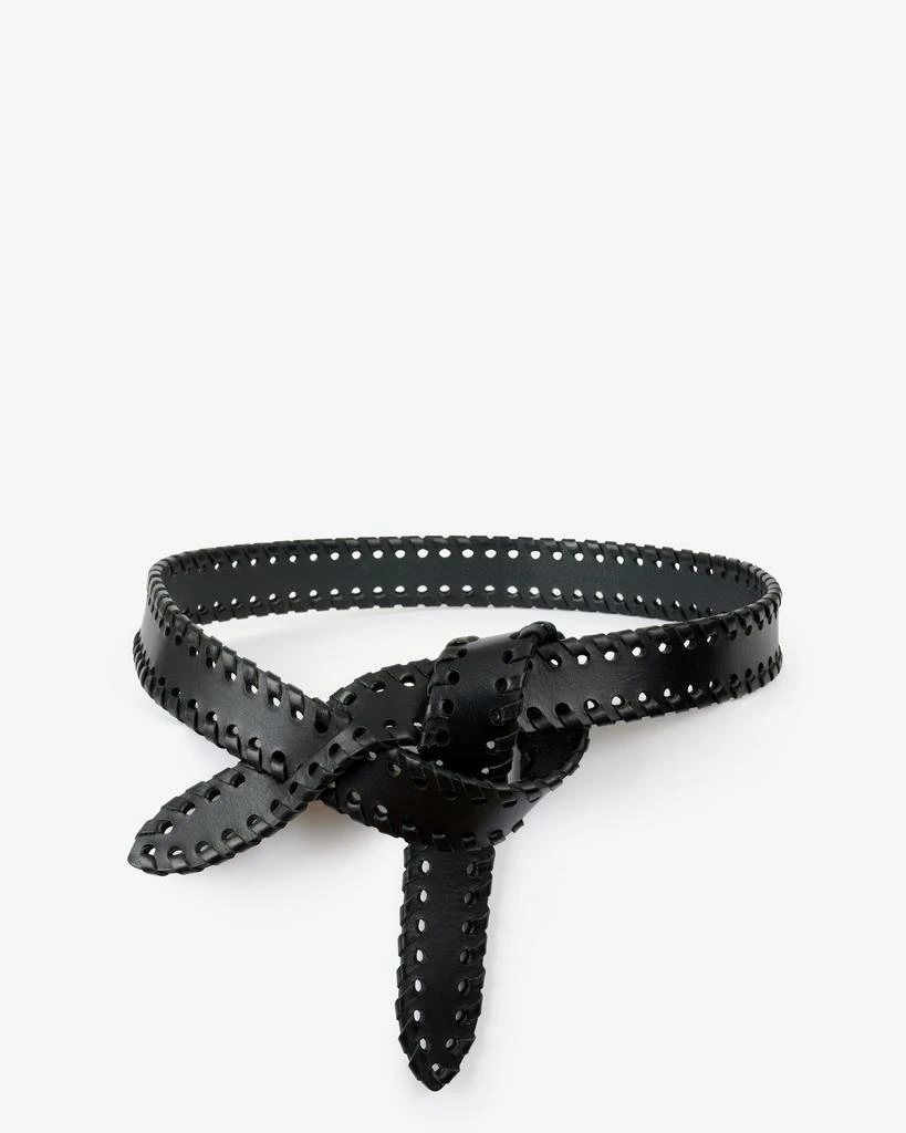 Isabel Marant ISABEL MARANT, LECCE KNOTTED LEATHER BELT - Women - Black - M 1