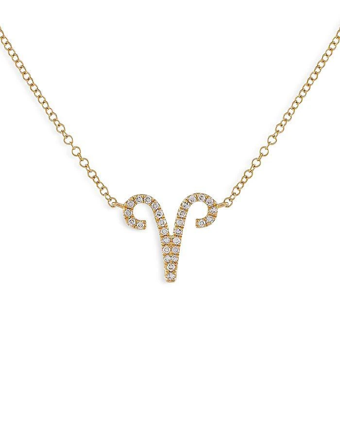 By Adina Eden Pavé Aries Pendant Necklace, 16-18" 1