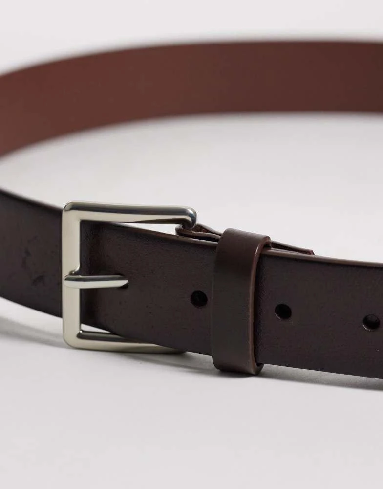 Mango Mango 100% leather classic belt in brown 2
