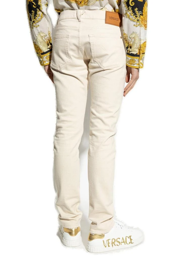 Versace Versace Logo-Patch Tapered Leg Jeans 3