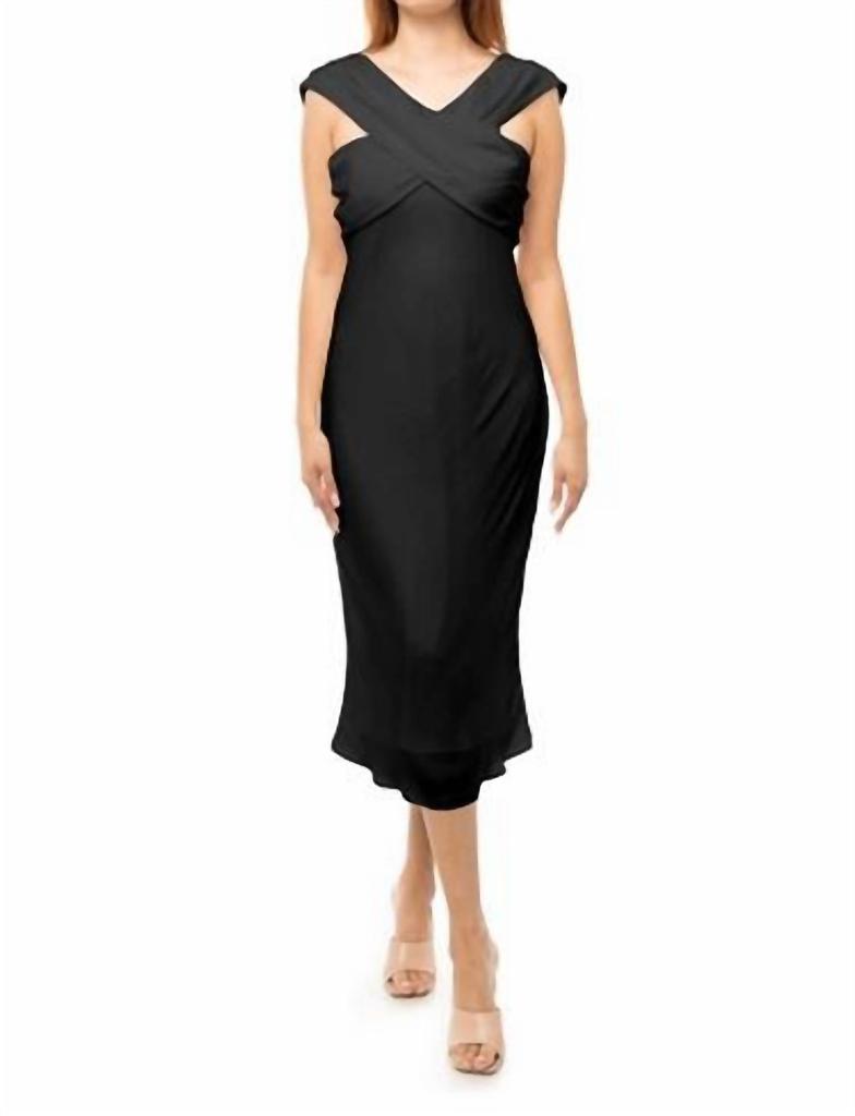 Naked Zebra Naked Zebra - Dia Drape Silky Midi Dess