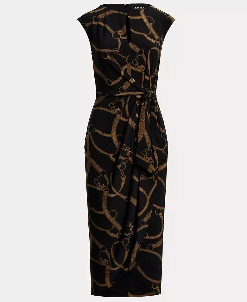 Ralph Lauren Women's Belting-Print Jersey Tie-Front Dress 5