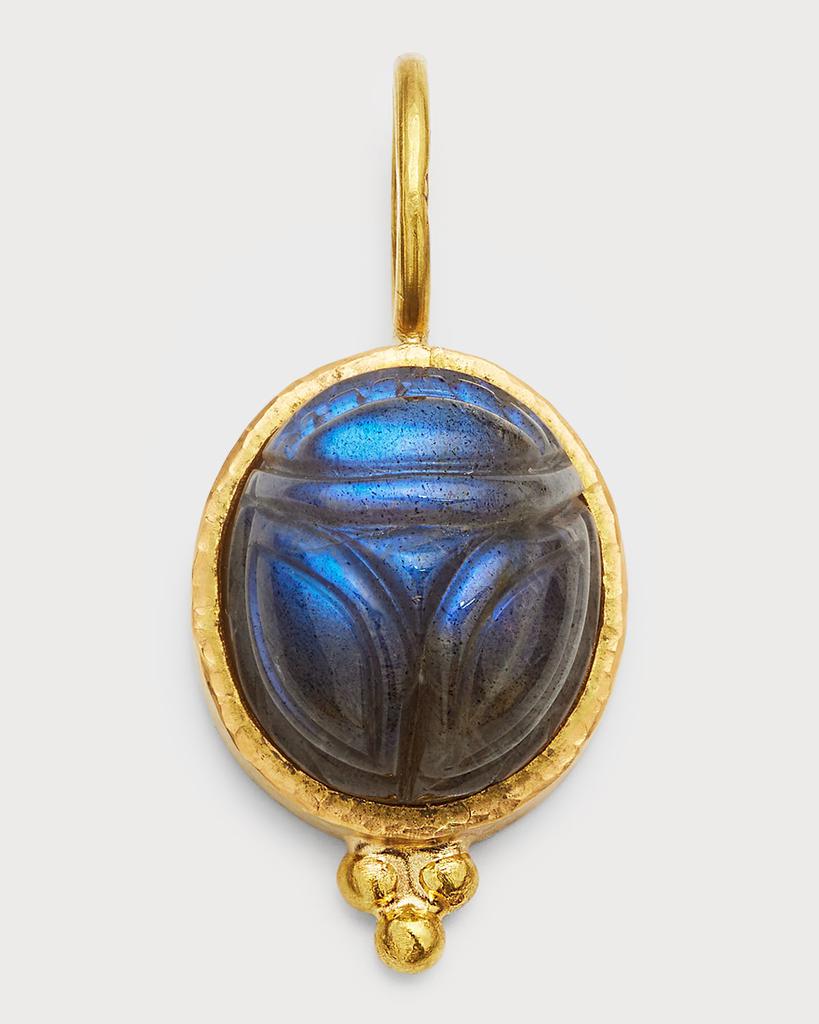 Elizabeth Locke 19K Labradorite Drop Pendant