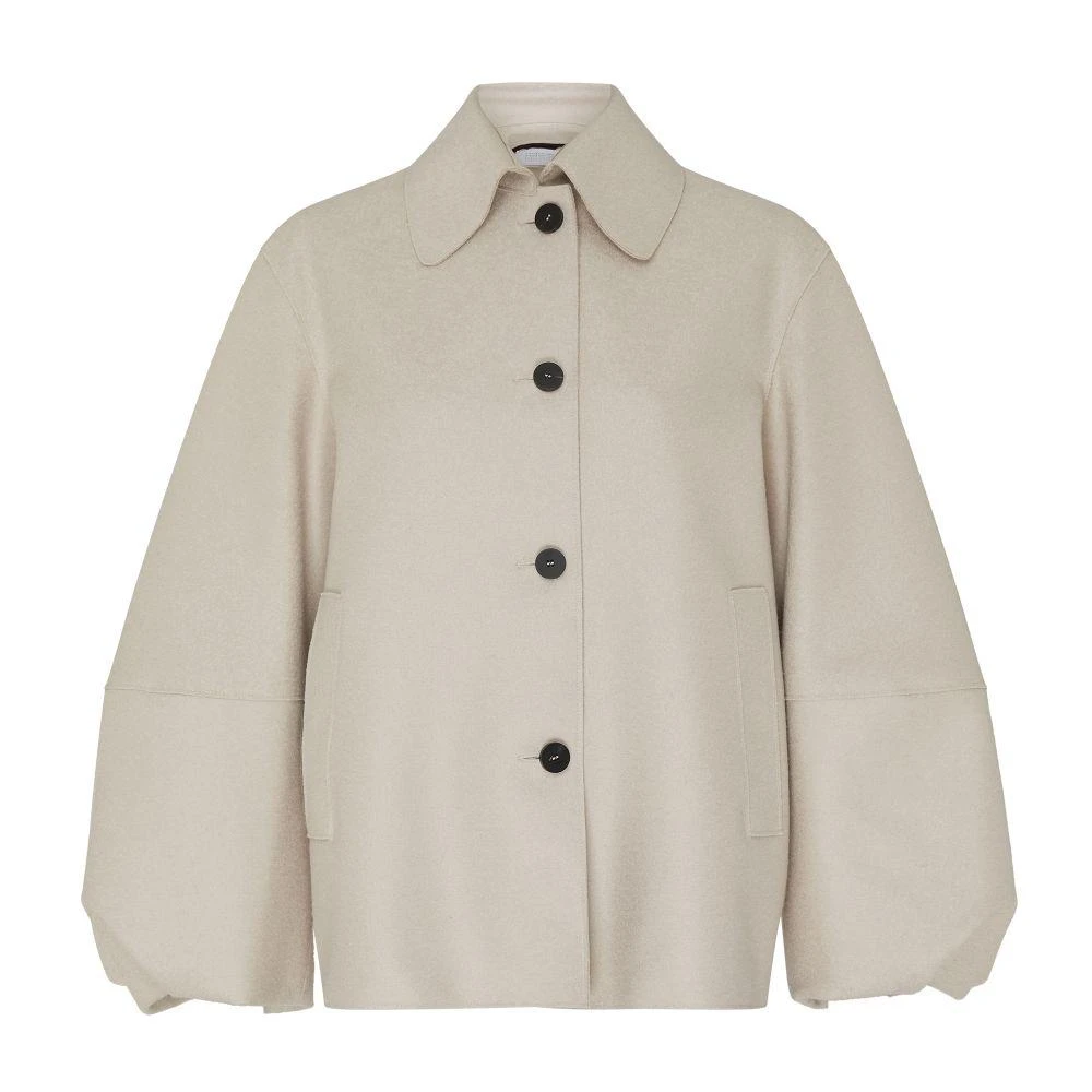 Harris Wharf London Puff sleeves jacket pressed wool 7
