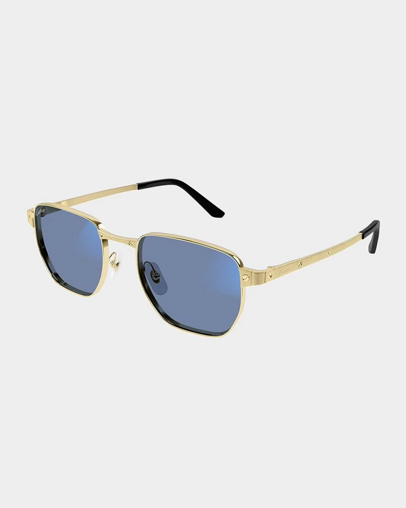 Cartier Men's Metal Aviator Sunglasses with Blue Light Protection 2