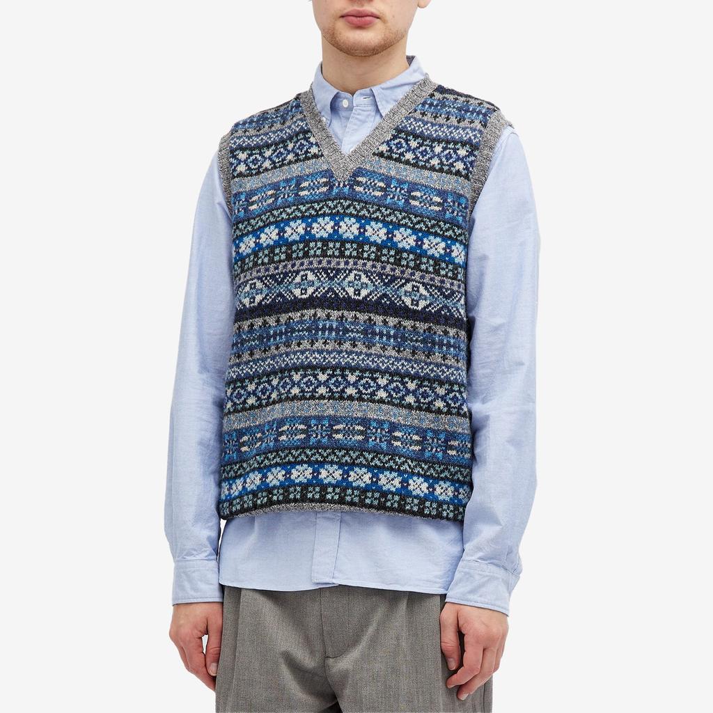 トップス JAMIESON'S FAIR ISLE SWEATER V-NECK VEST Jamiesons of Shetland Jamieson's of Shetland Fair Isle V-Neck Vest