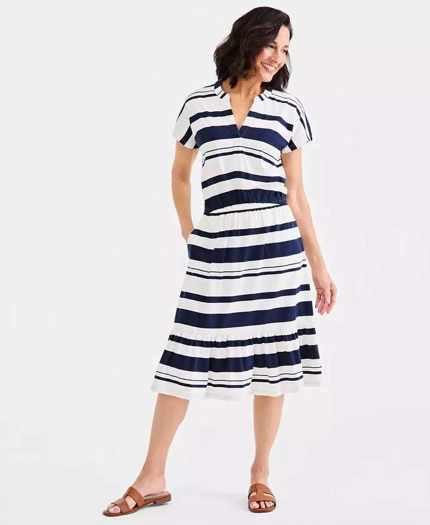 midi dresses macy's INC International Concepts Women's Puff-Sleeve Midi Dress - White