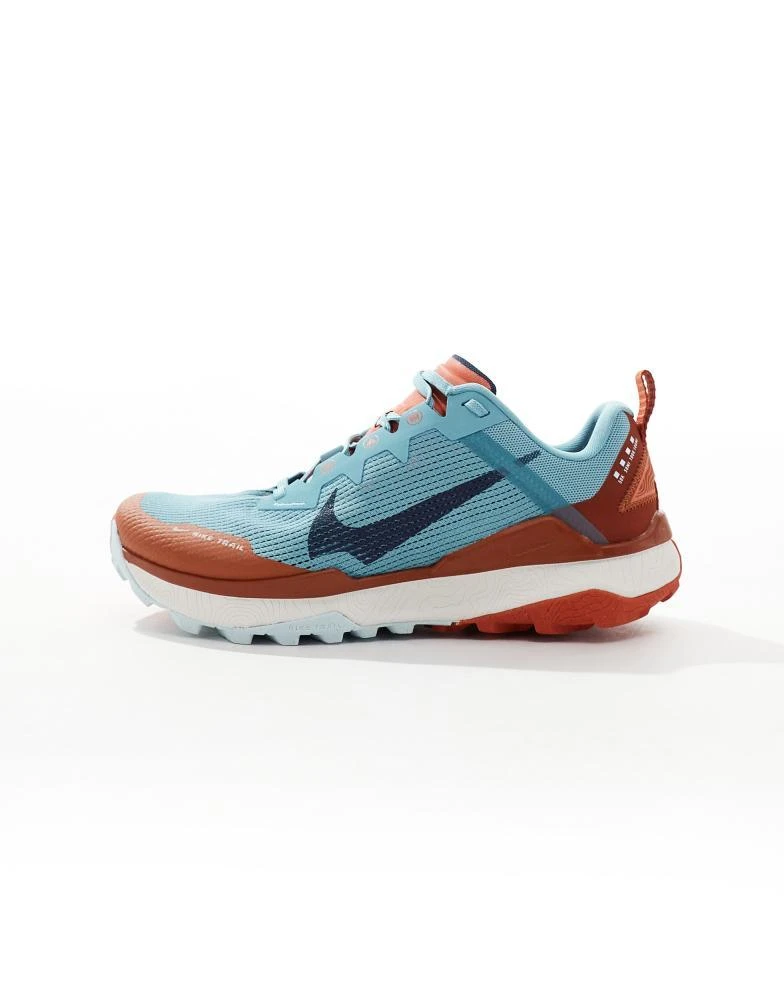 NIKE Nike Running React Wildhorse 8 trainers in light blue and orange 2