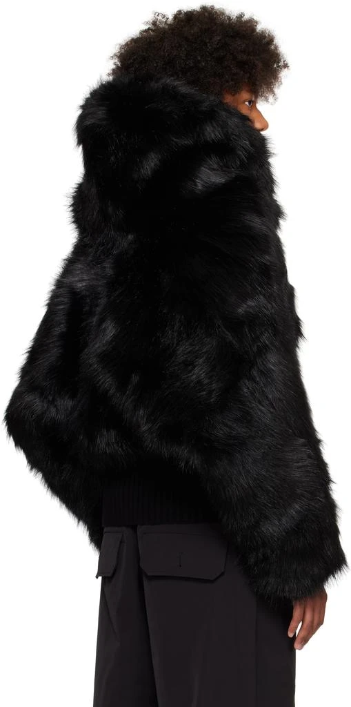 Entire Studios Black Vicinity Crop Faux-Fur Jacket 3