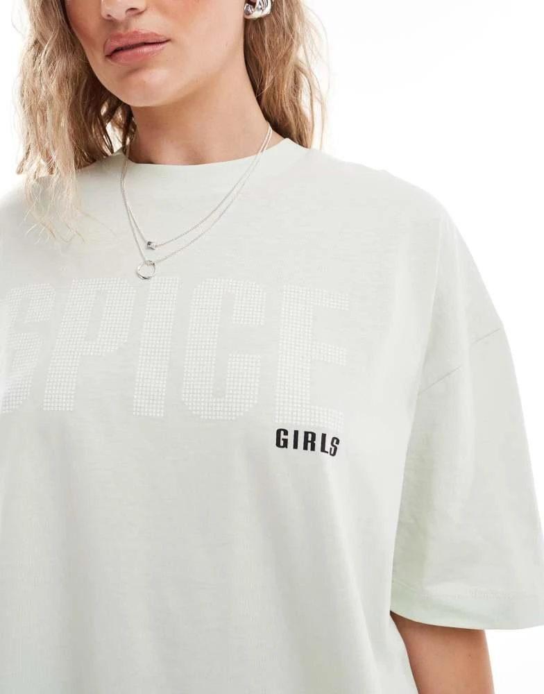 ASOS ASOS DESIGN unisex oversized t-shirt with The Spice Girls prints in pastel green 3