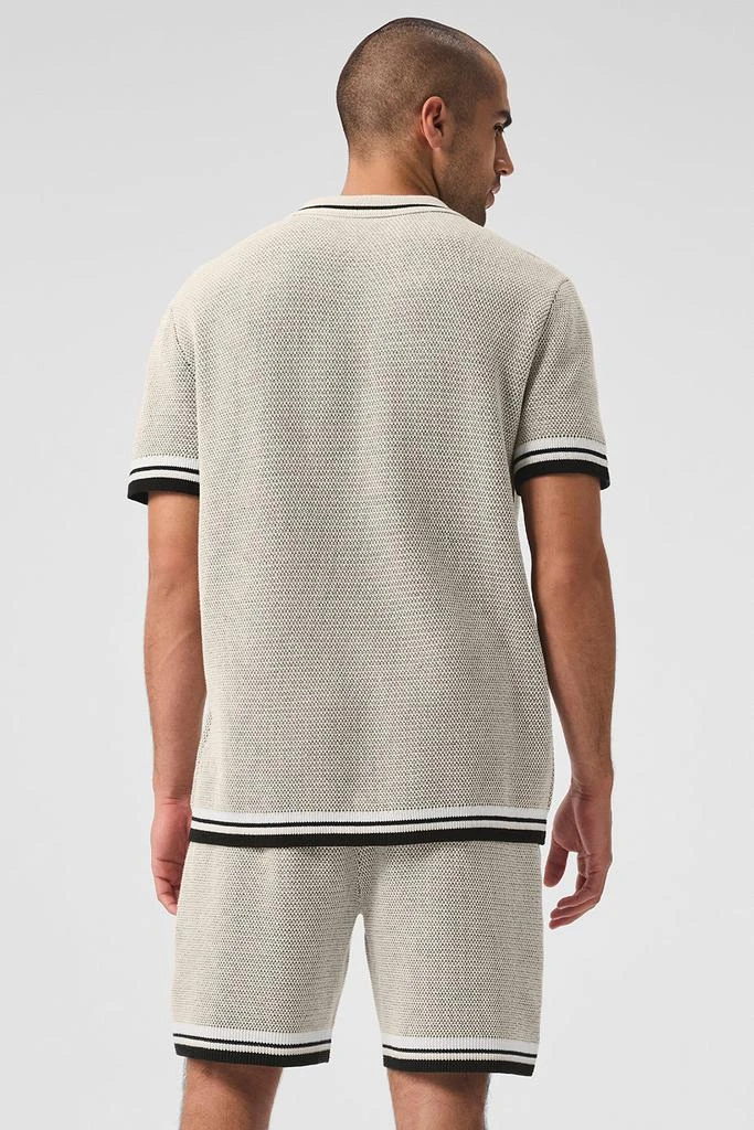 Alo Sports Club Sweater Knit Polo - Bone 3