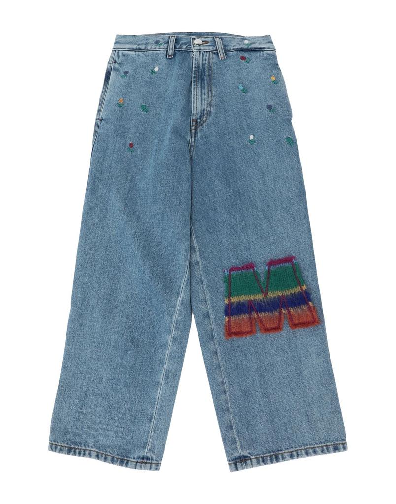 【MARNI】 Patch-applique wide-leg jeans Patch-appliqué wide-leg jeans in blue - Marni | Mytheresa
