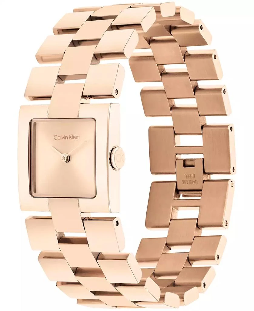 Calvin Klein Women's CK Meridian Rose Gold Tone Stainless Steel Bracelet Watch, 22mm 2