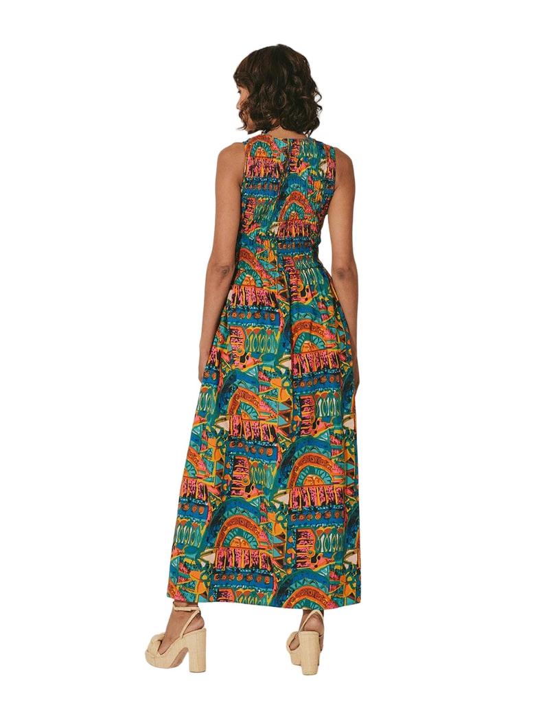 Cleobella Ayanna Ankle Dress In Paradiso