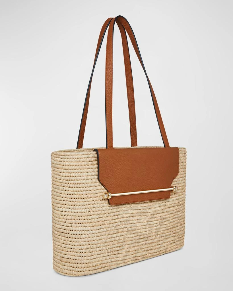 Strathberry Basket Raffia 
Leather Shoulder Bag 7