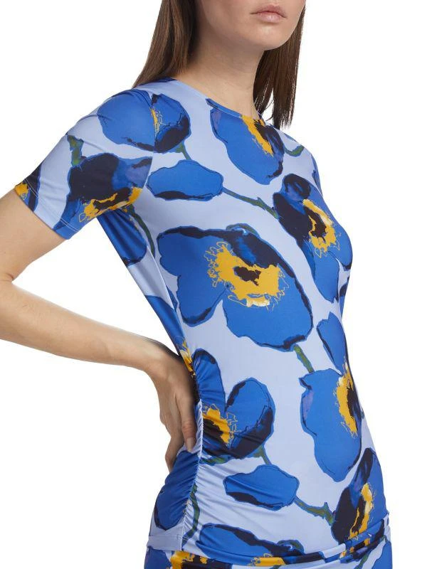 Carolina Herrera Ruched Poppy T-Shirt 4