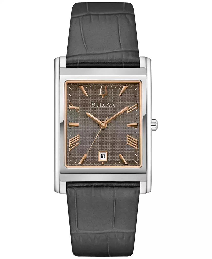 Leather Strap Bulova Watches At Macy's Shop Men's Sutton Gray - Main Image