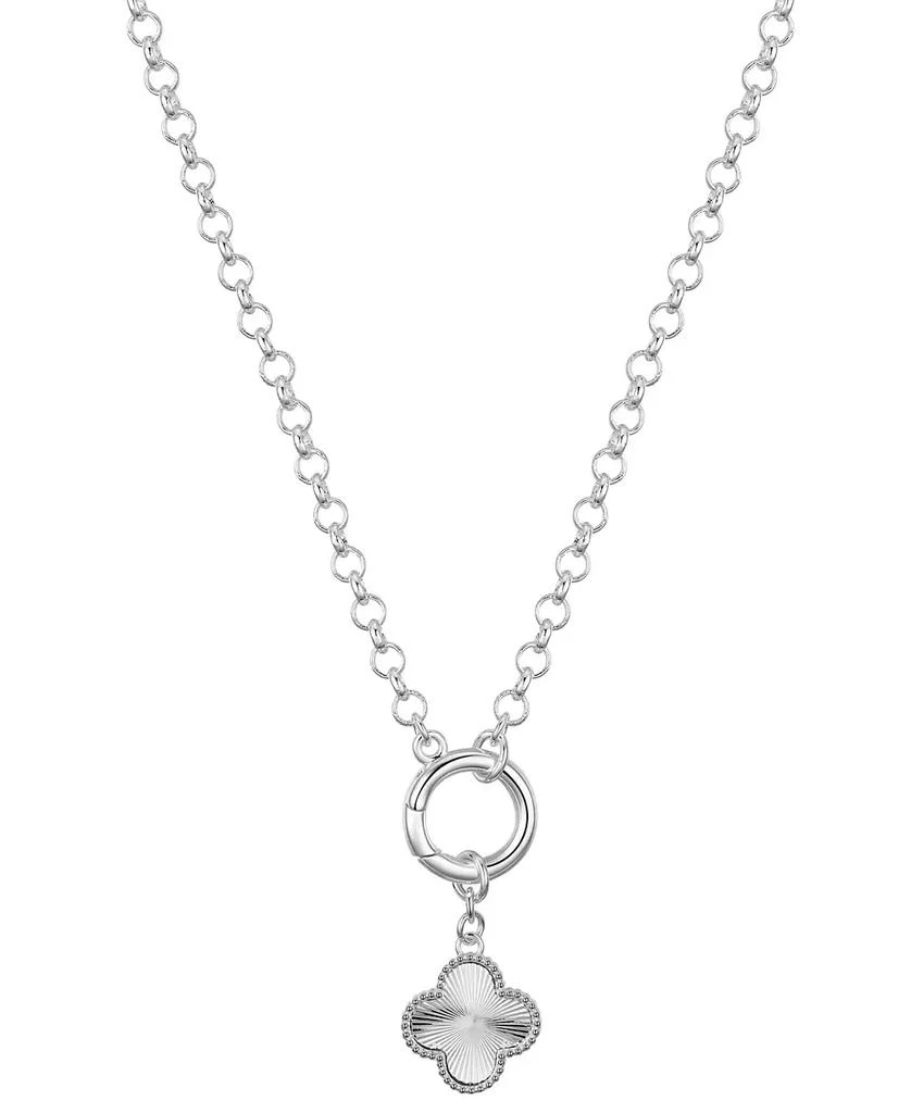 Unwritten Diamond Cut Clover Pendant Necklace 1