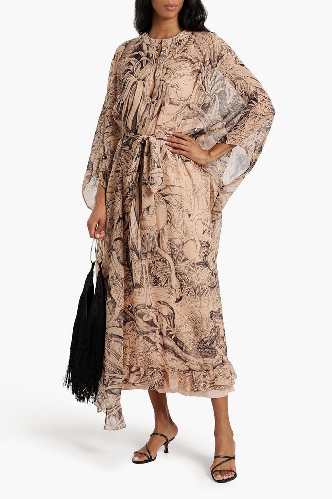 RED Valentino Printed silk-chiffon maxi dress