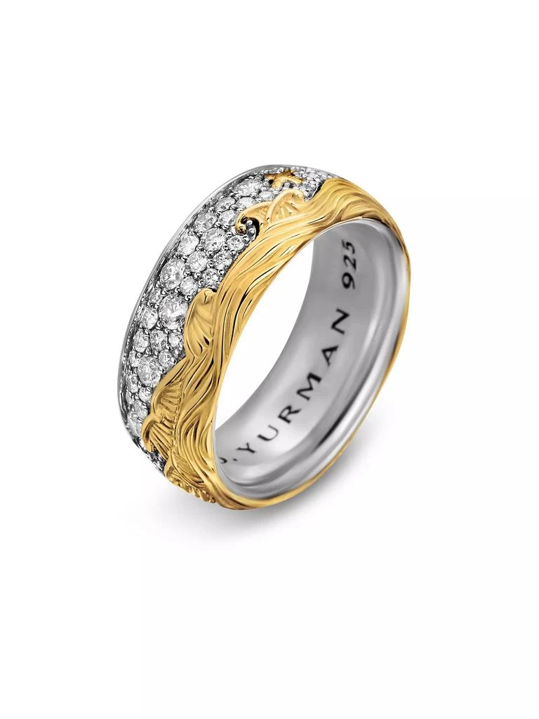 David Yurman Waves Band Ring in Sterling Silver 2