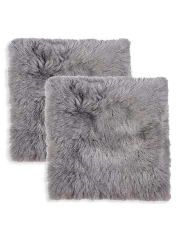 Natural 2-Pack Sheepskin Seat Cover Set 1