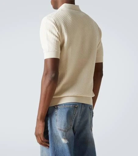 Dolce 
Gabbana DG knitted cotton polo shirt 4
