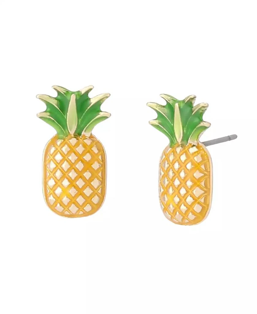 Betsey Johnson Backyard Pineapple Stud Earrings 1