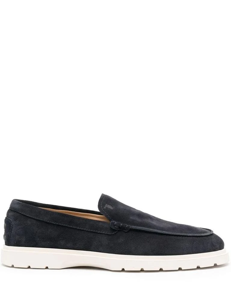 Tod's Tod'S Suede Leather Loafers 1