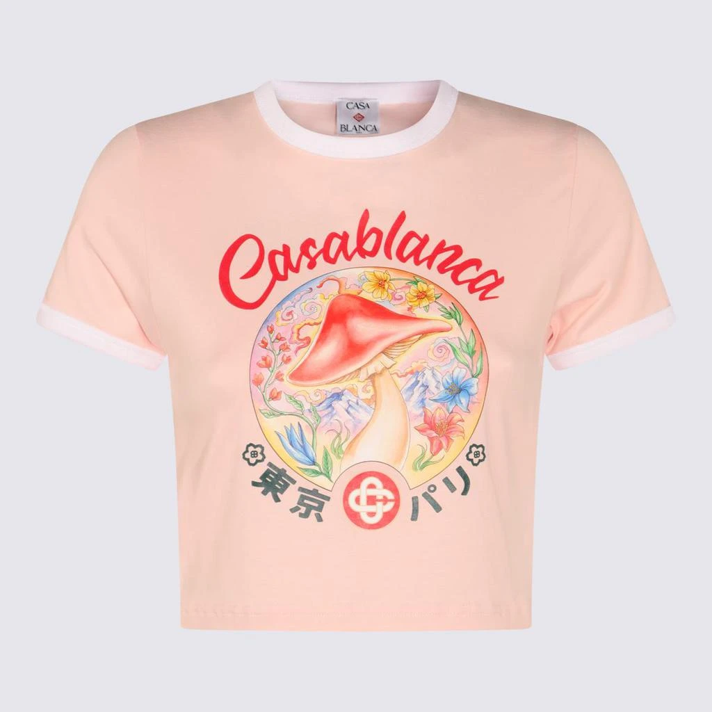 Casablanca Casablanca Pink Cotton T-Shirt 1