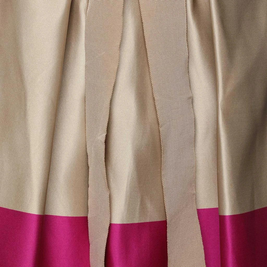 CH Carolina Herrera CH Carolina Herrera Beige/Purple Silk Midi Skirt S 3